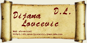 Dijana Lovčević vizit kartica